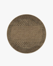 Fernanda — Halı, Siyah Taba, ROUND, beyaz zemin, 6R