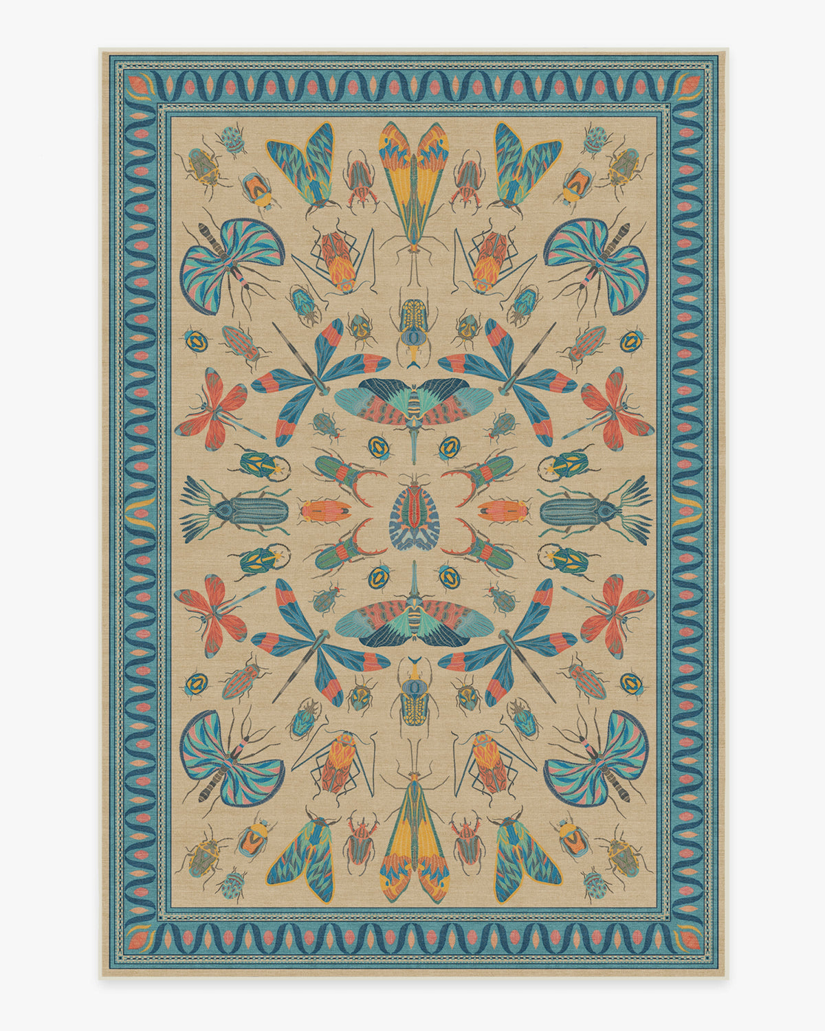 Flutterby — Halı, Çok Renkli, AREA, beyaz zemin, 6x9