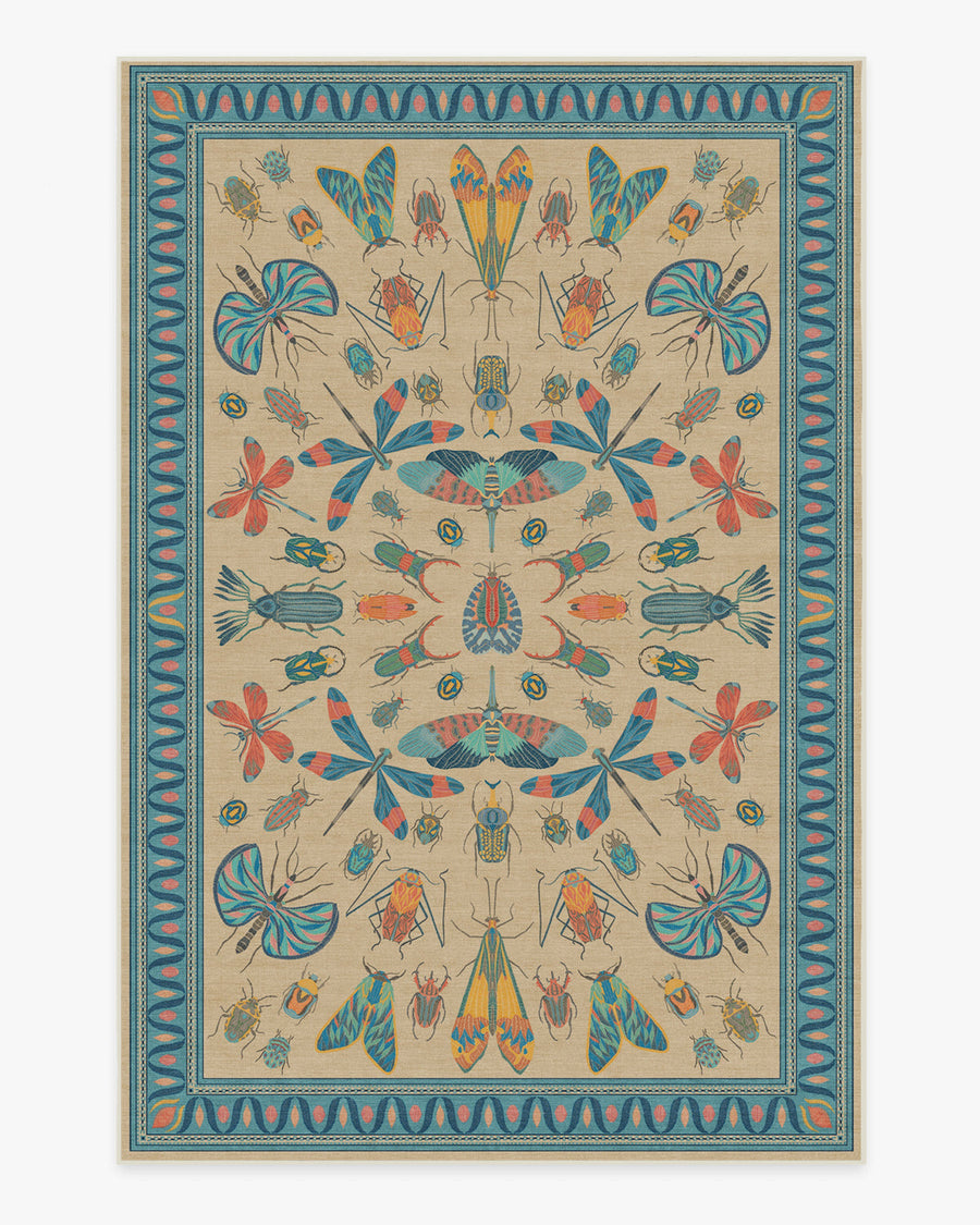 Flutterby — Halı, Çok Renkli, AREA, beyaz zemin, 6x9