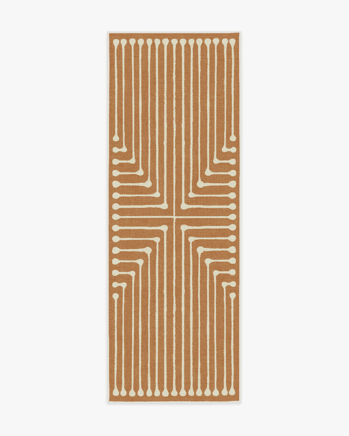 Inkdrop — Halı, Bakır, RUNNER, beyaz zemin, 2x7