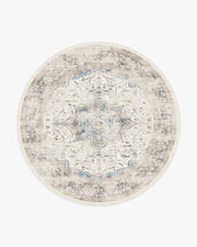 Sarrah — Halı, Quartz Mavi, ROUND, beyaz zemin, 8R