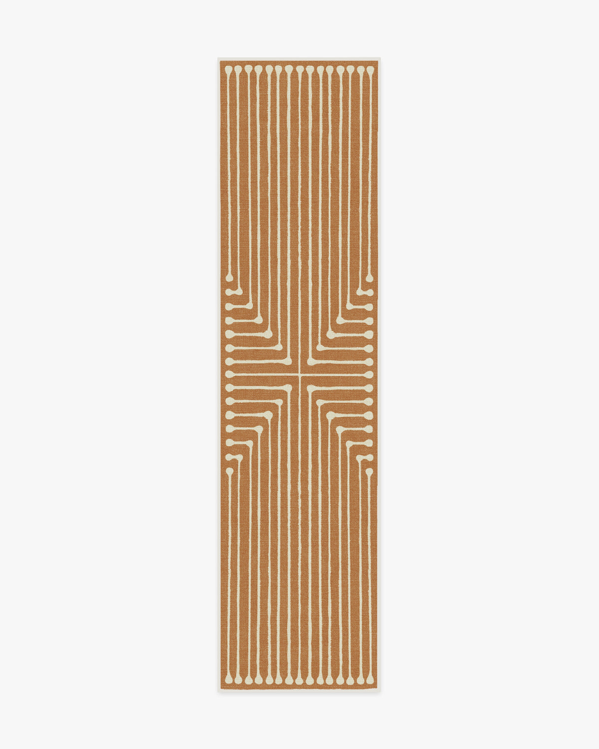 Inkdrop — Halı, Bakır, RUNNER, beyaz zemin, 2x10