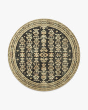 Pradera — Halı, Taba Soft Siyah, ROUND, beyaz zemin, 8R