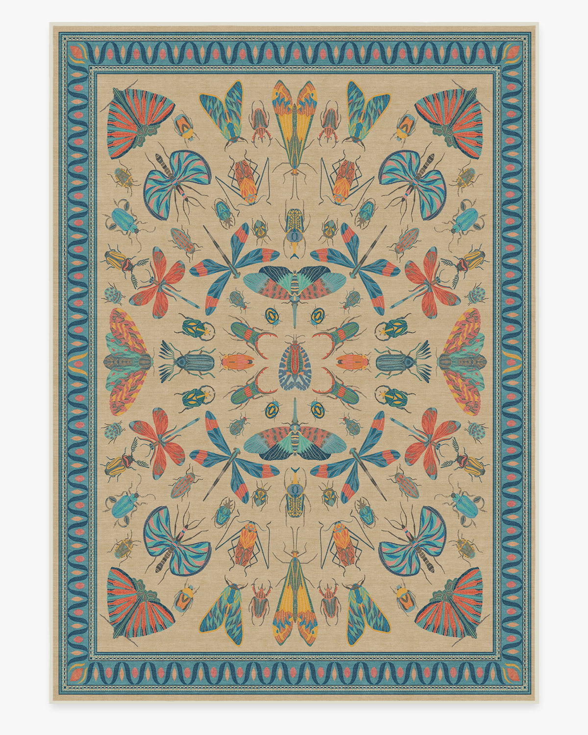Flutterby — Halı, Çok Renkli, AREA, beyaz zemin, 10x14