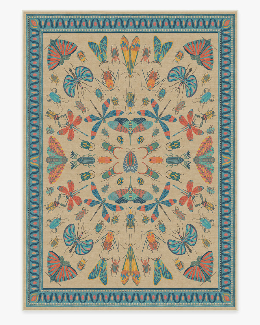 Flutterby — Halı, Çok Renkli, AREA, beyaz zemin, 10x14