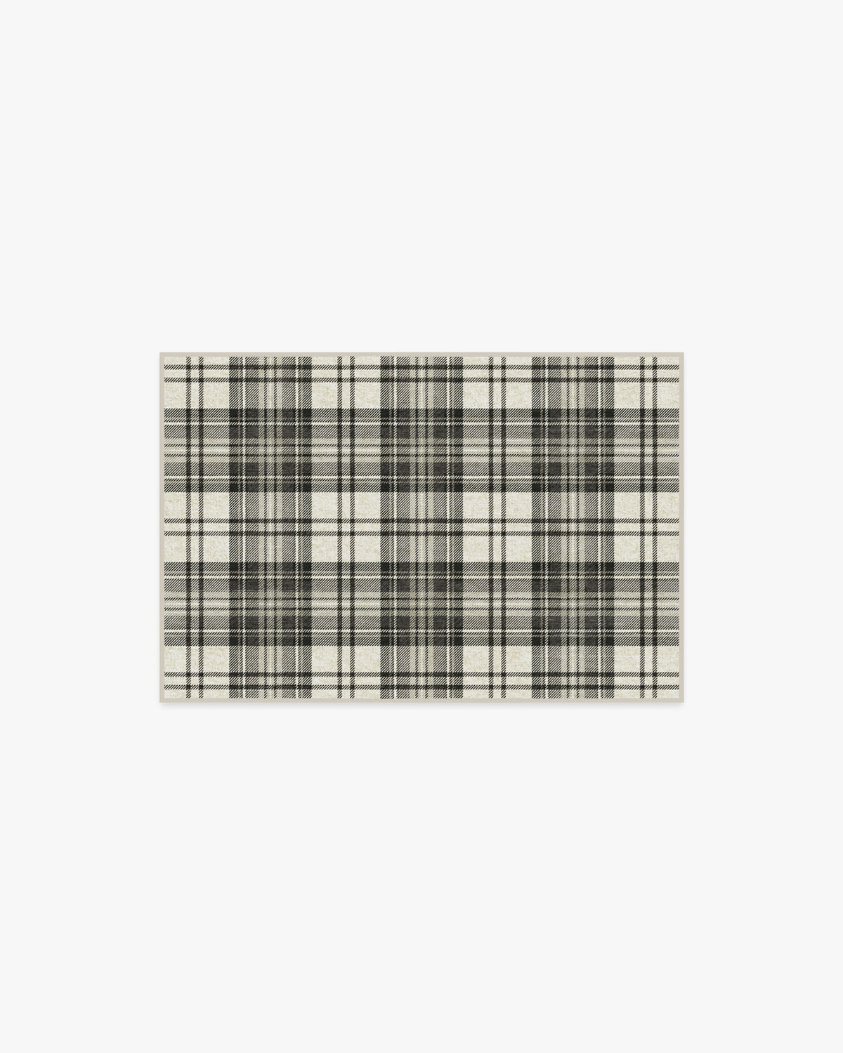 Dress Stewart Tartan — Halı, Siyah Fildişi, AREA, beyaz zemin, 2x3