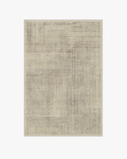 Linear Oasis — Halı, Taş Gri, AREA, beyaz zemin, 4x6