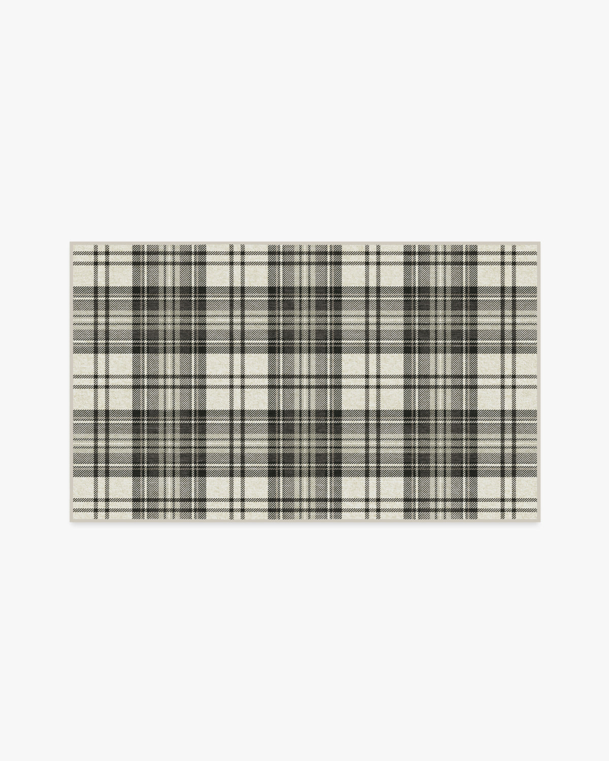 Dress Stewart Tartan — Halı, Siyah Fildişi, AREA, beyaz zemin, 3x5