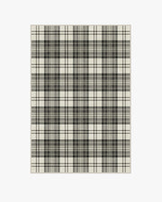 Dress Stewart Tartan — Halı, Siyah Fildişi, AREA, beyaz zemin, 4x6