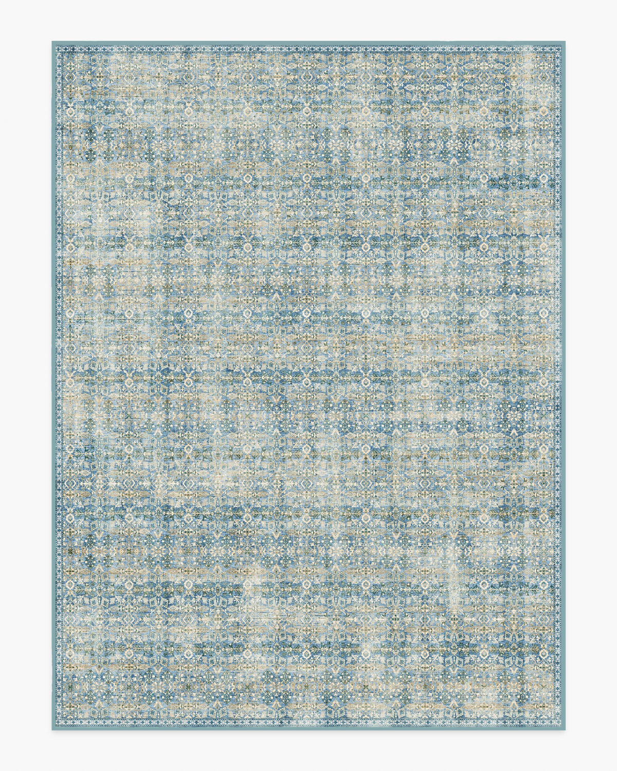 Sierra — Halı, Mavi, AREA, beyaz zemin, 9x12