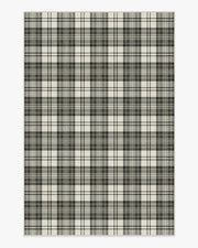 Dress Stewart Tartan — Halı, Siyah Fildişi, AREA, beyaz zemin, 6x9