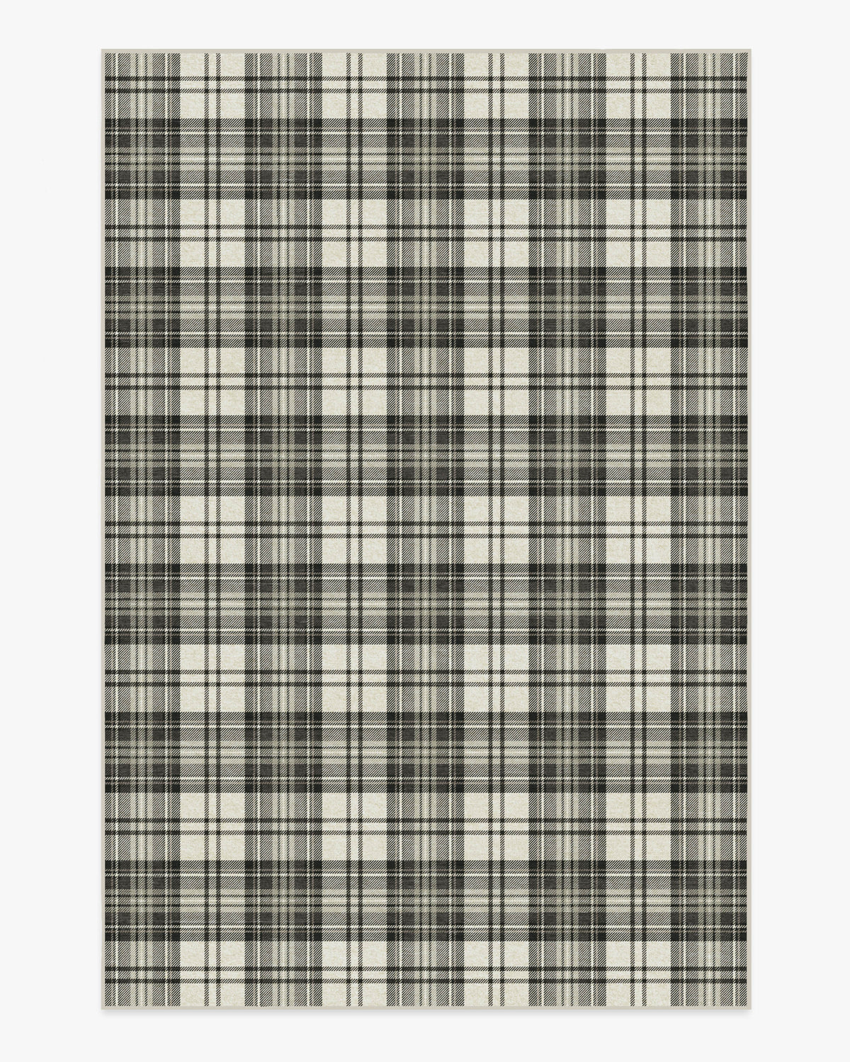 Dress Stewart Tartan — Halı, Siyah Fildişi, AREA, beyaz zemin, 6x9