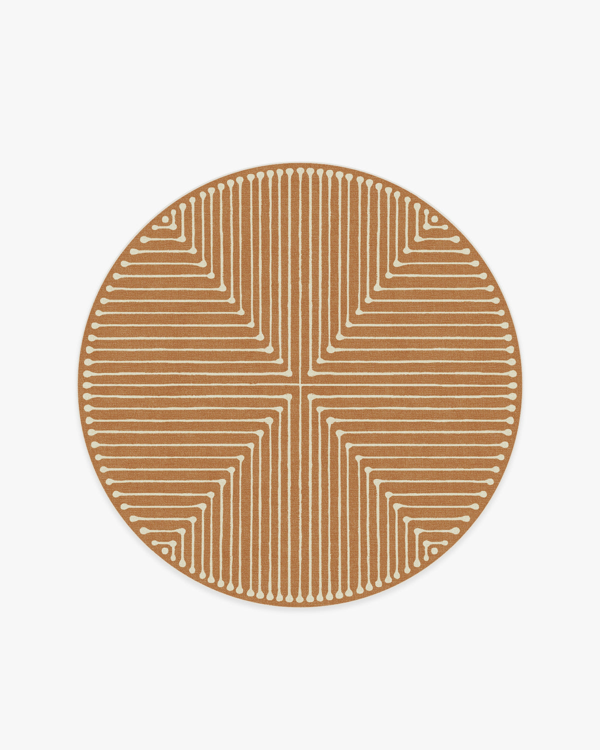 Inkdrop — Halı, Bakır, ROUND, beyaz zemin, 6R