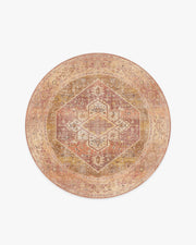 Santiago — Halı, Mercan Altın, ROUND, beyaz zemin, 6R