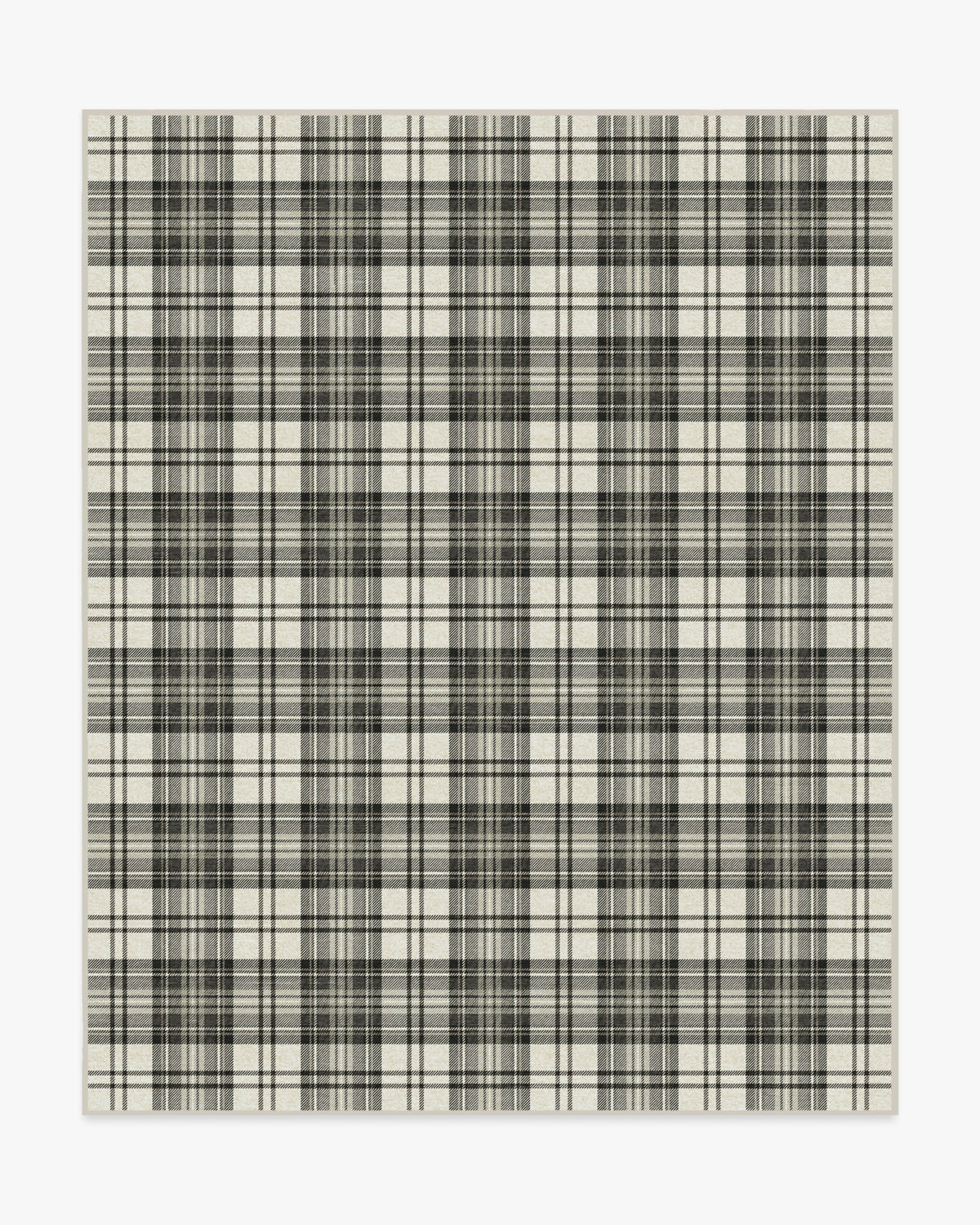 Dress Stewart Tartan — Halı, Siyah Fildişi, AREA, beyaz zemin, 8x10