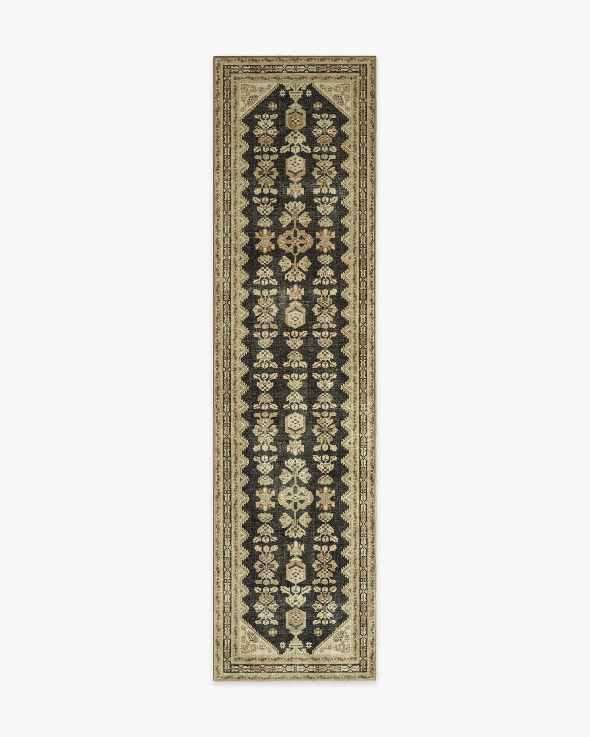 Pradera — Halı, Taba Soft Siyah, RUNNER, beyaz zemin, 2x10