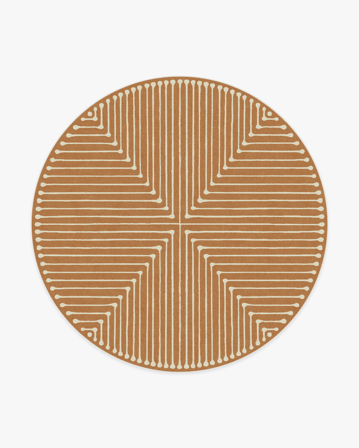 Inkdrop — Halı, Bakır, ROUND, beyaz zemin, 8R