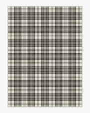 Dress Stewart Tartan — Halı, Siyah Fildişi, AREA, beyaz zemin, 9x12