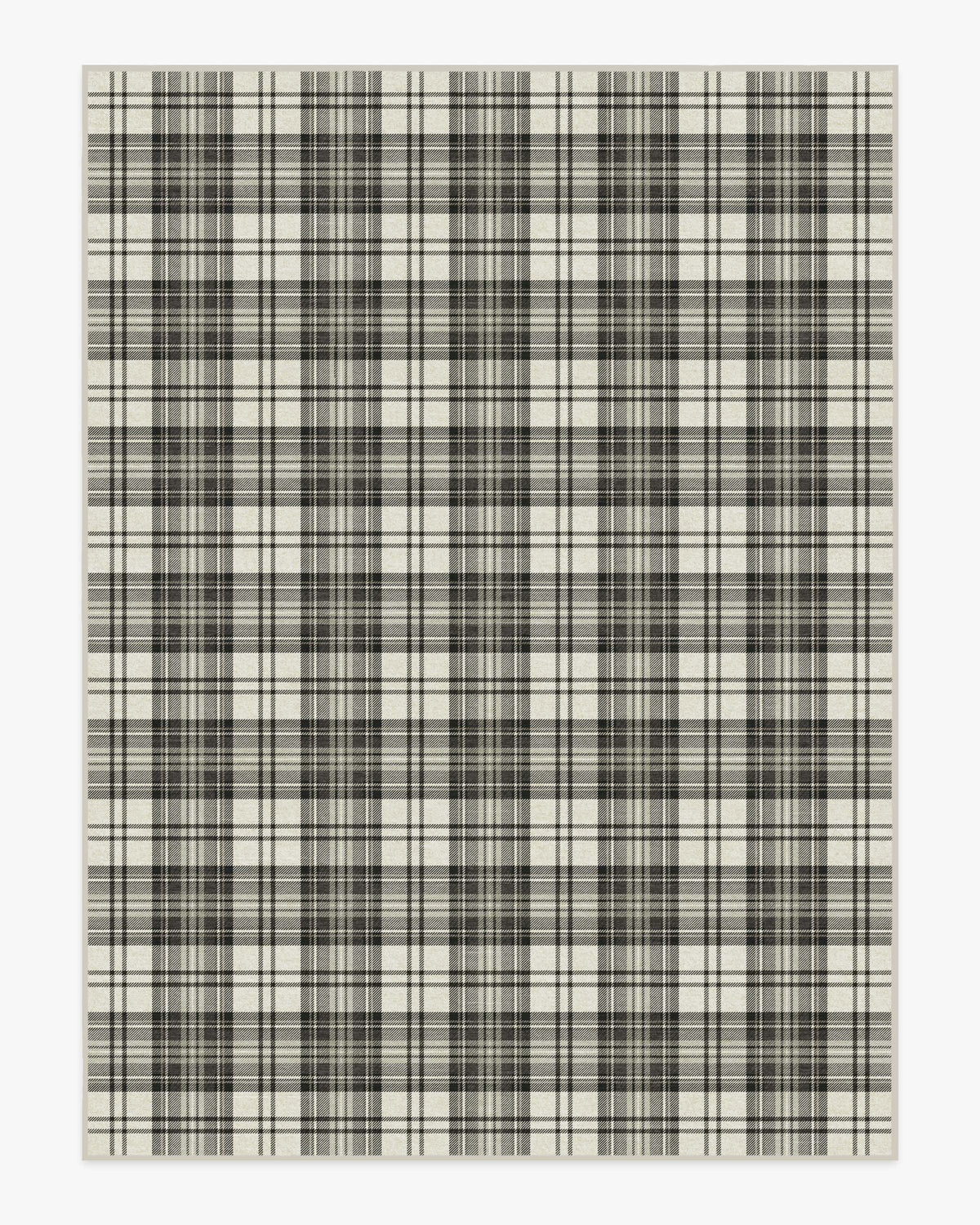 Dress Stewart Tartan — Halı, Siyah Fildişi, AREA, beyaz zemin, 9x12