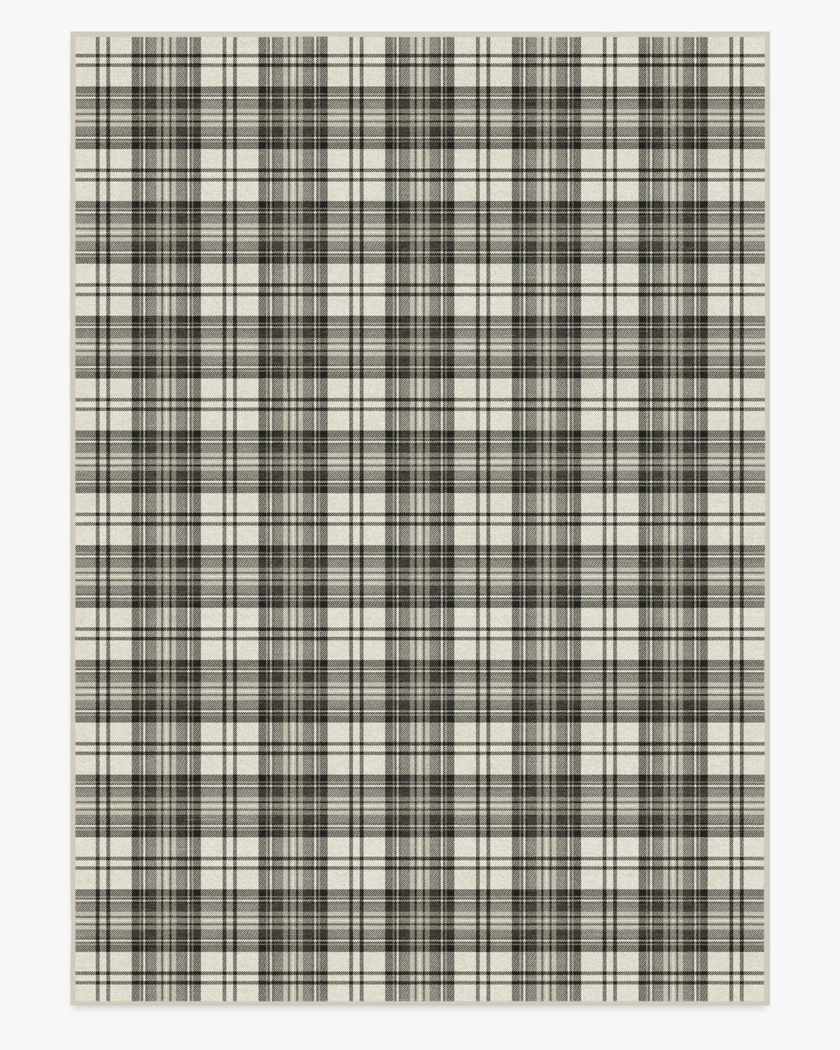 Dress Stewart Tartan — Halı, Siyah Fildişi, AREA, beyaz zemin, 10x14