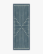 Inkdrop — Halı, Lapis Mavi, RUNNER, beyaz zemin, 2x7