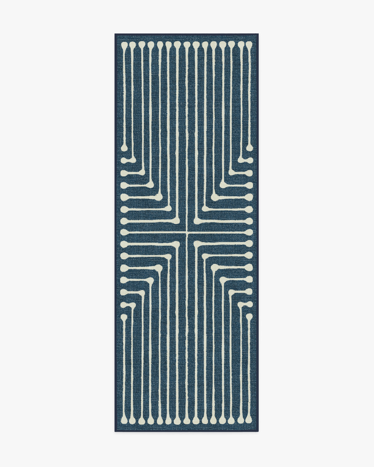 Inkdrop — Halı, Lapis Mavi, RUNNER, beyaz zemin, 2x7