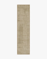 Linear Oasis — Halı, Warm Vizon, RUNNER, beyaz zemin, 2x10