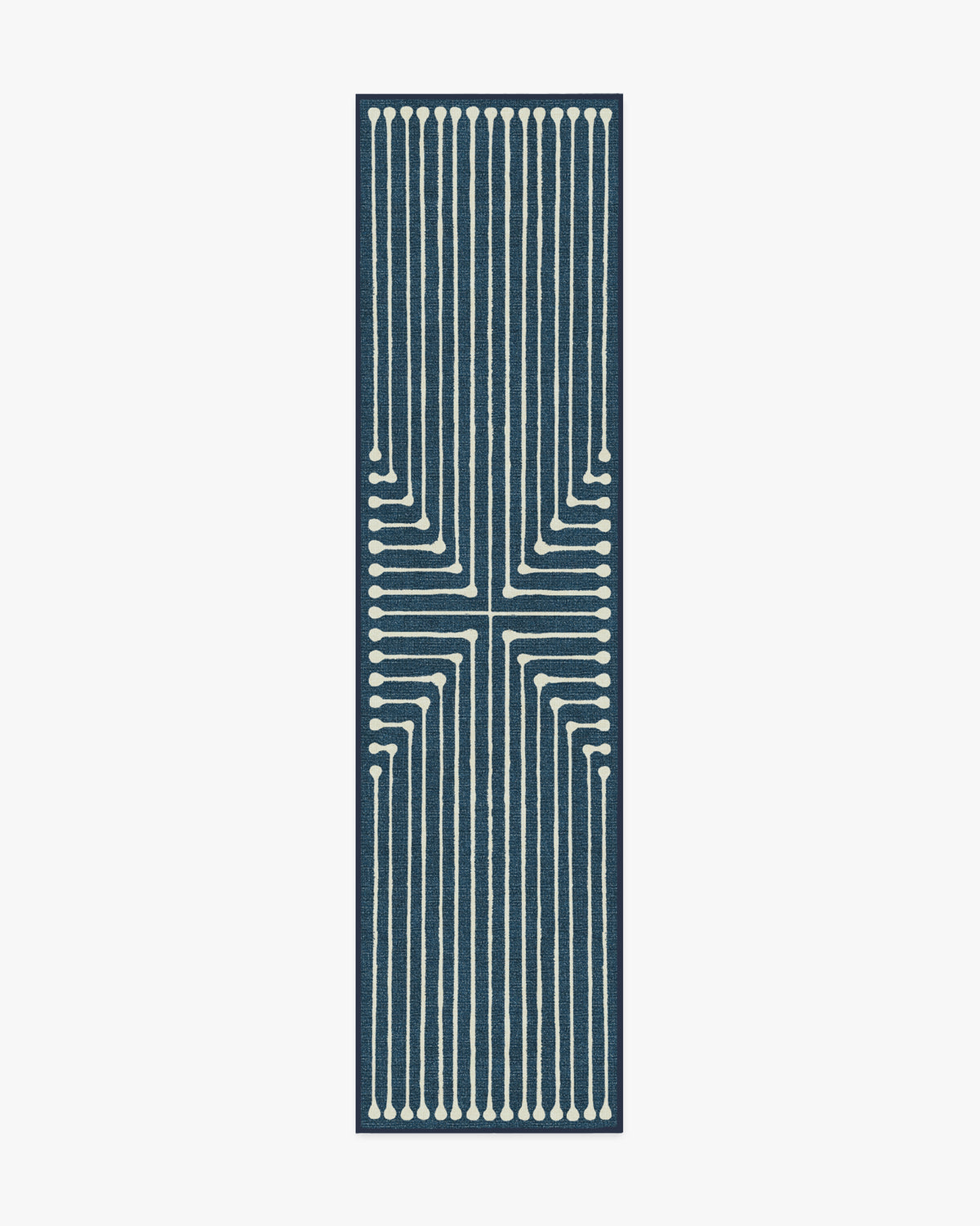 Inkdrop — Halı, Lapis Mavi, RUNNER, beyaz zemin, 2x10