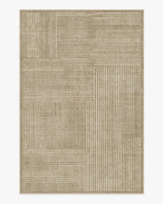 Linear Oasis — Halı, Warm Vizon, AREA, beyaz zemin, 6x9