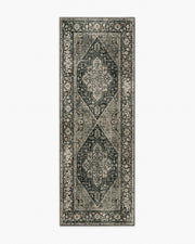 Santiago — Halı, Yumuşak Siyah, RUNNER, beyaz zemin, 2x7