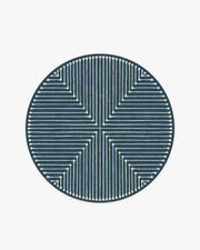 Inkdrop — Halı, Lapis Mavi, ROUND, beyaz zemin, 6R