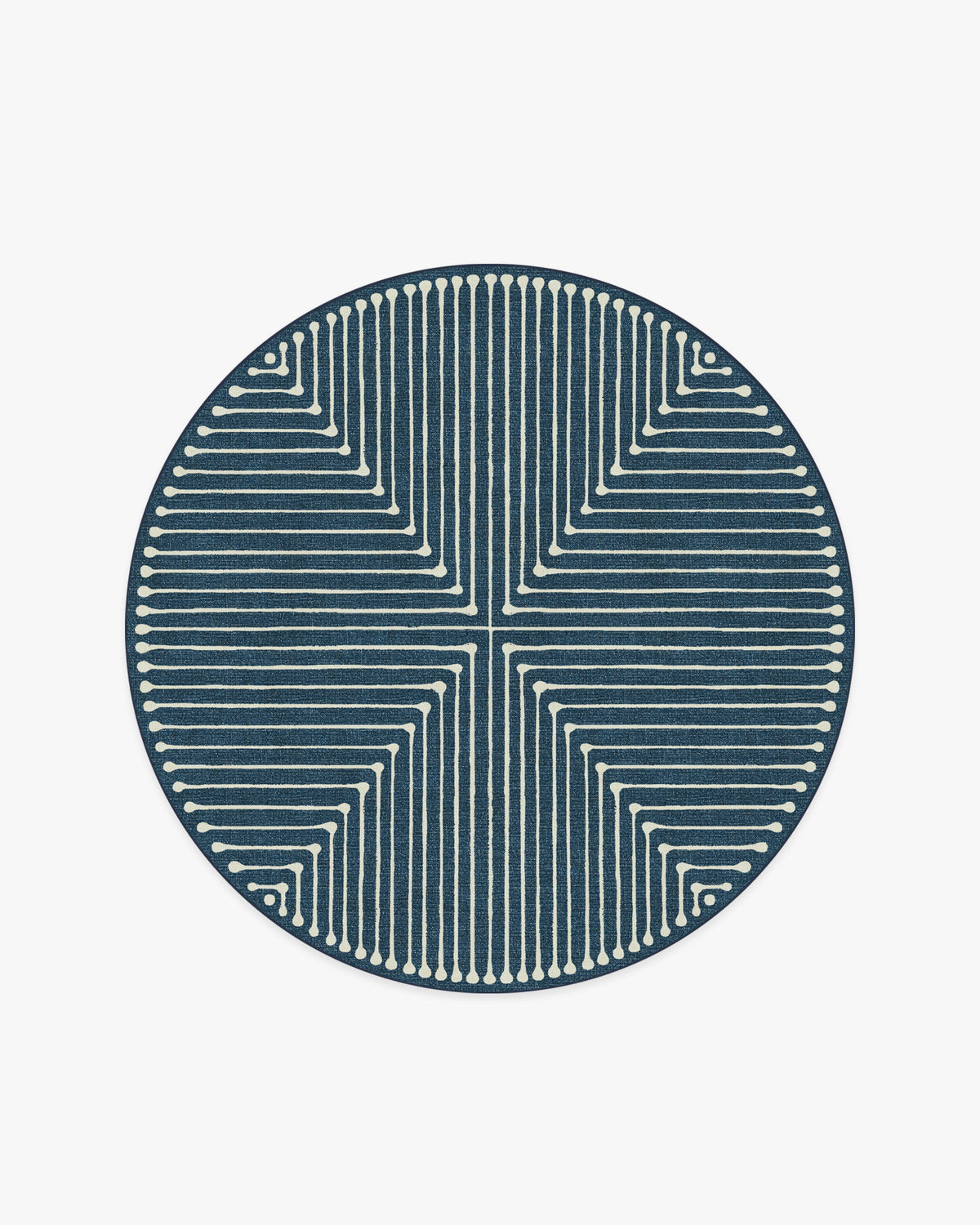 Inkdrop — Halı, Lapis Mavi, ROUND, beyaz zemin, 6R