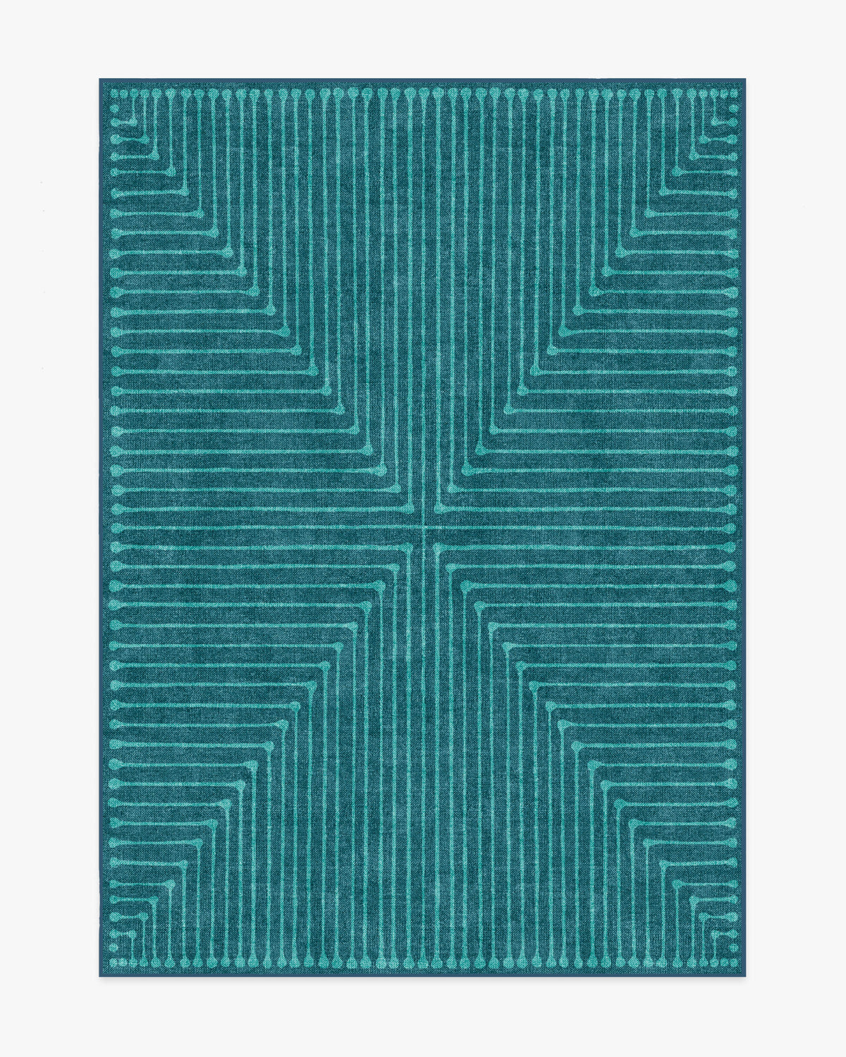 Inkdrop — Halı, Mavi Turkuaz, AREA, beyaz zemin, 5x7