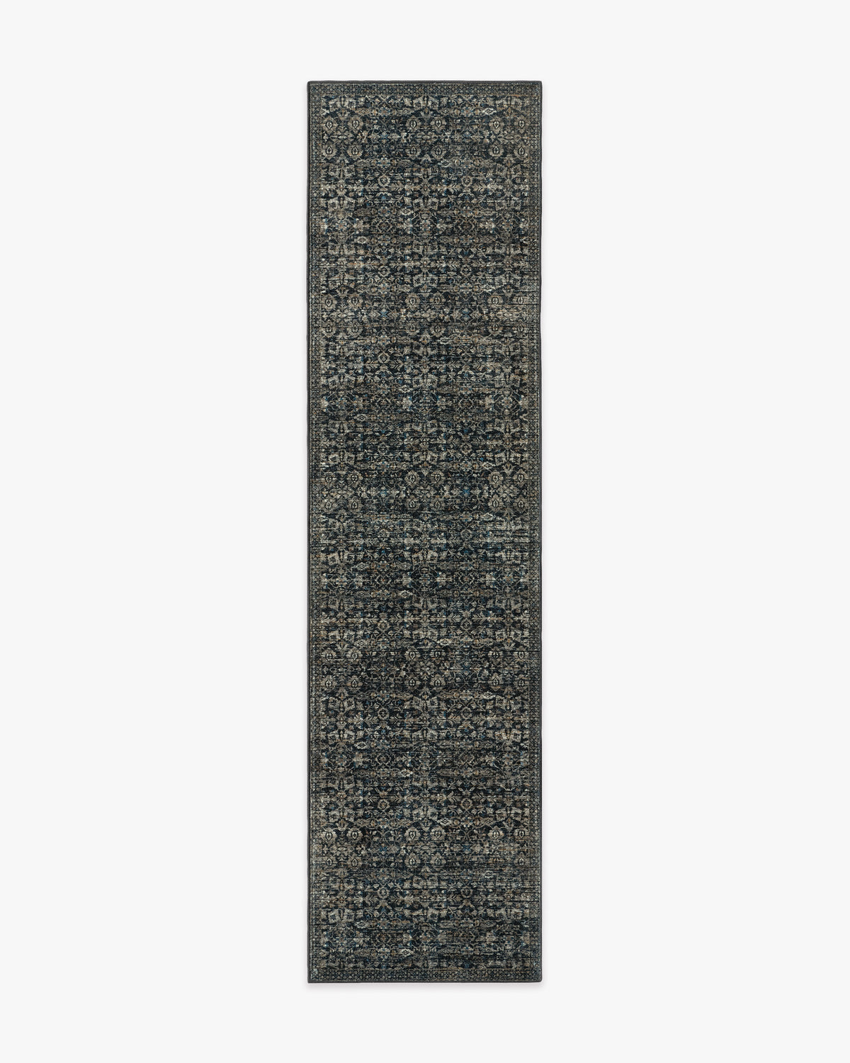 Sierra — Halı, Yumuşak Siyah, RUNNER, beyaz zemin, 2x10