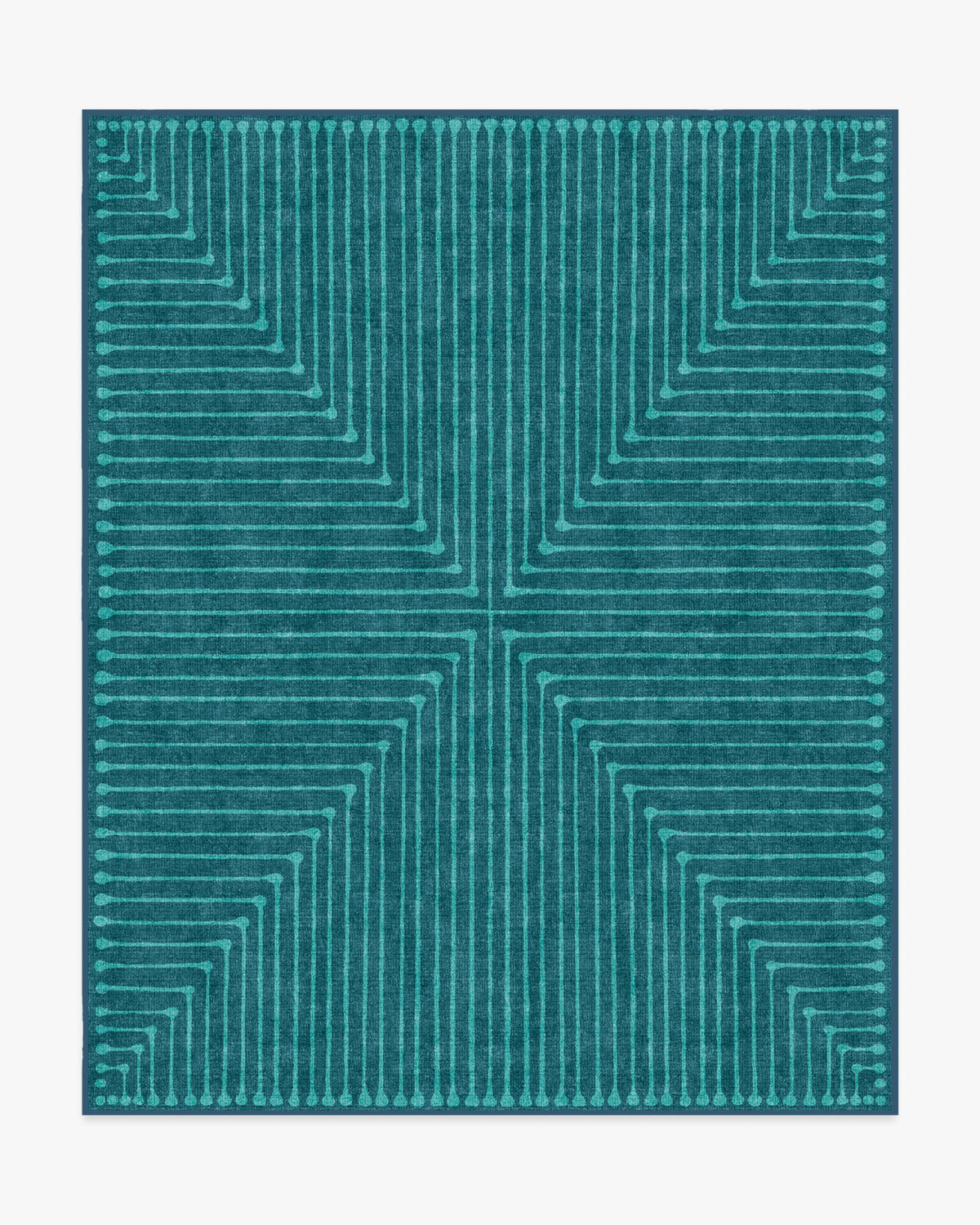 Inkdrop — Halı, Mavi Turkuaz, AREA, beyaz zemin, 8x10