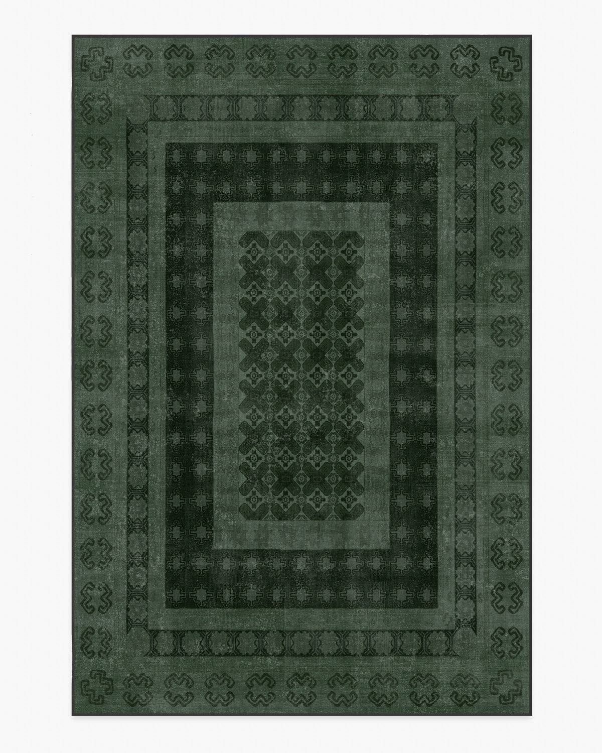 Cyrus — Halı, Orman Yeşili, AREA, beyaz zemin, 6x9