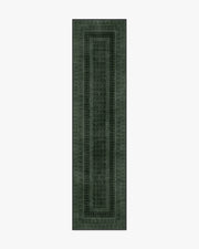 Cyrus — Halı, Orman Yeşili, RUNNER, beyaz zemin, 2x10