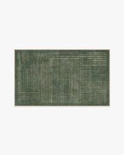 Linear Oasis — Halı, Yeşil, AREA, beyaz zemin, 3x5