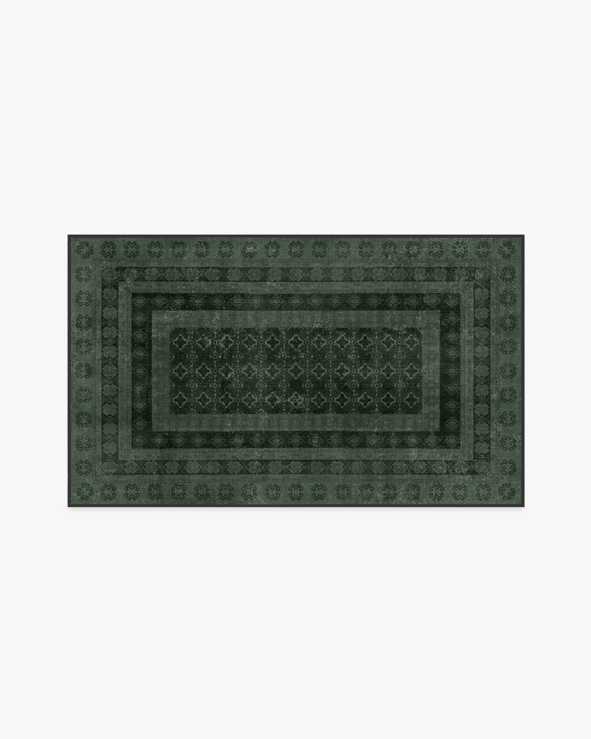 Cyrus — Halı, Orman Yeşili, AREA, beyaz zemin, 3x5