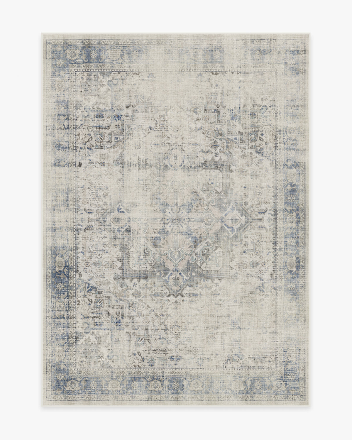 Kamran — Halı, Mavi Quartz, AREA, beyaz zemin, 5x7