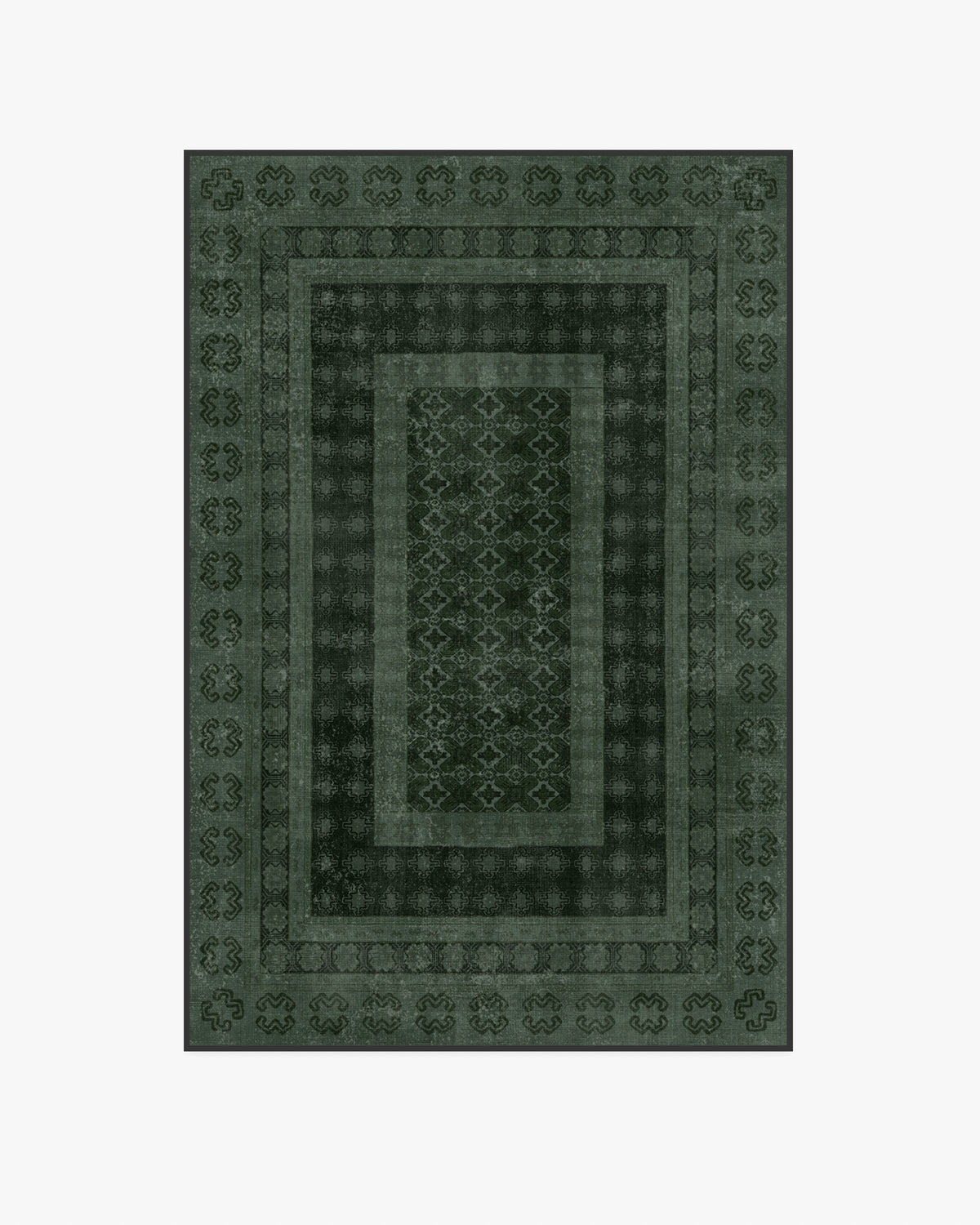 Cyrus — Halı, Orman Yeşili, AREA, beyaz zemin, 4x6