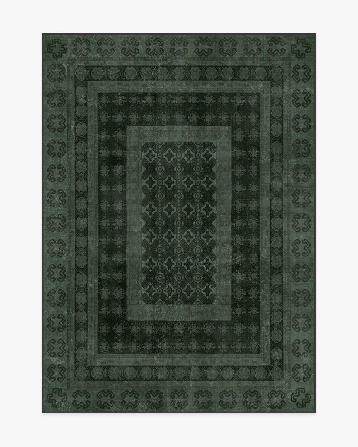 Cyrus — Halı, Orman Yeşili, AREA, beyaz zemin, 5x7