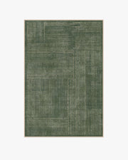 Linear Oasis — Halı, Yeşil, AREA, beyaz zemin, 4x6