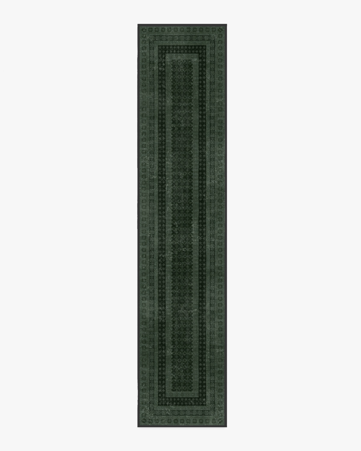 Cyrus — Halı, Orman Yeşili, RUNNER, beyaz zemin, 2x12