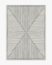 Inkdrop — Halı, Siyah Fildişi, AREA, beyaz zemin, 5x7