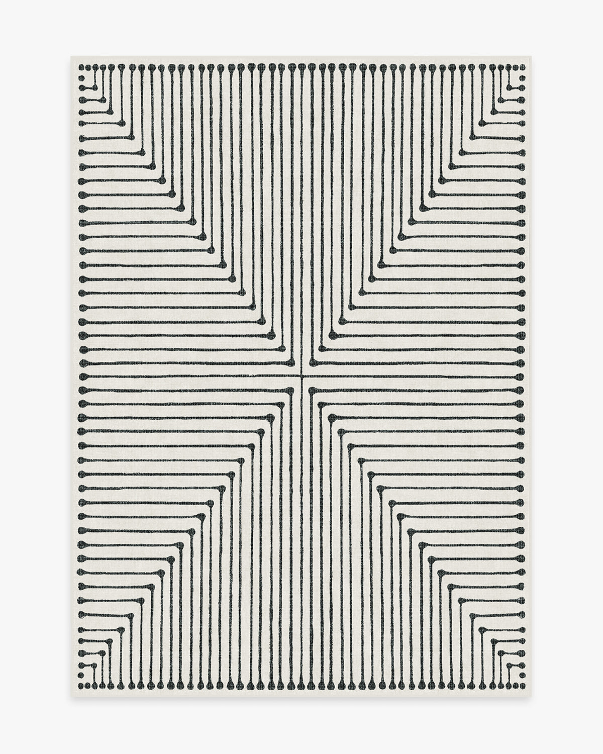 Inkdrop — Halı, Siyah Fildişi, AREA, beyaz zemin, 5x7