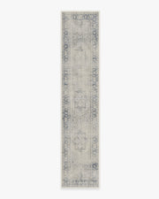 Kamran — Halı, Mavi Quartz, RUNNER, beyaz zemin, 2x12