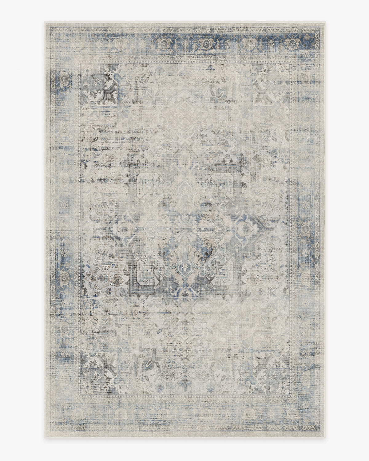 Kamran — Halı, Mavi Quartz, AREA, beyaz zemin, 6x9