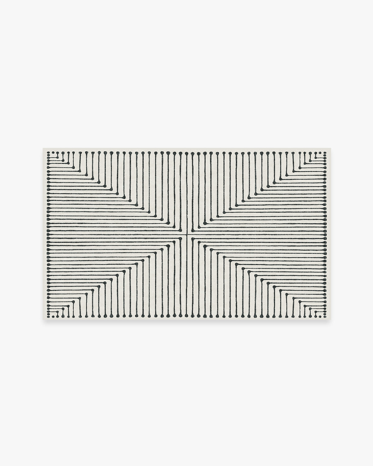 Inkdrop — Halı, Siyah Fildişi, AREA, beyaz zemin, 3x5