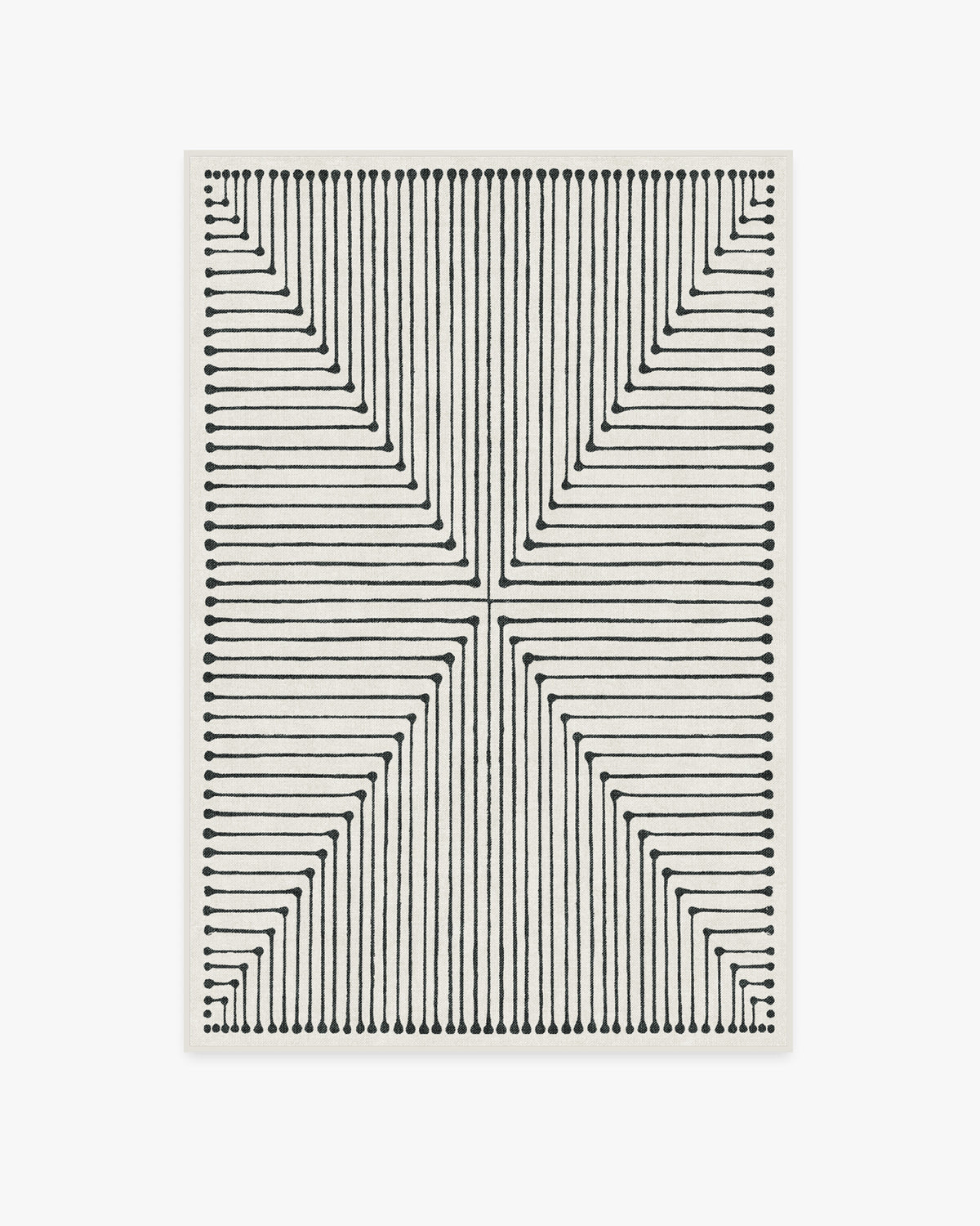 Inkdrop — Halı, Siyah Fildişi, AREA, beyaz zemin, 4x6